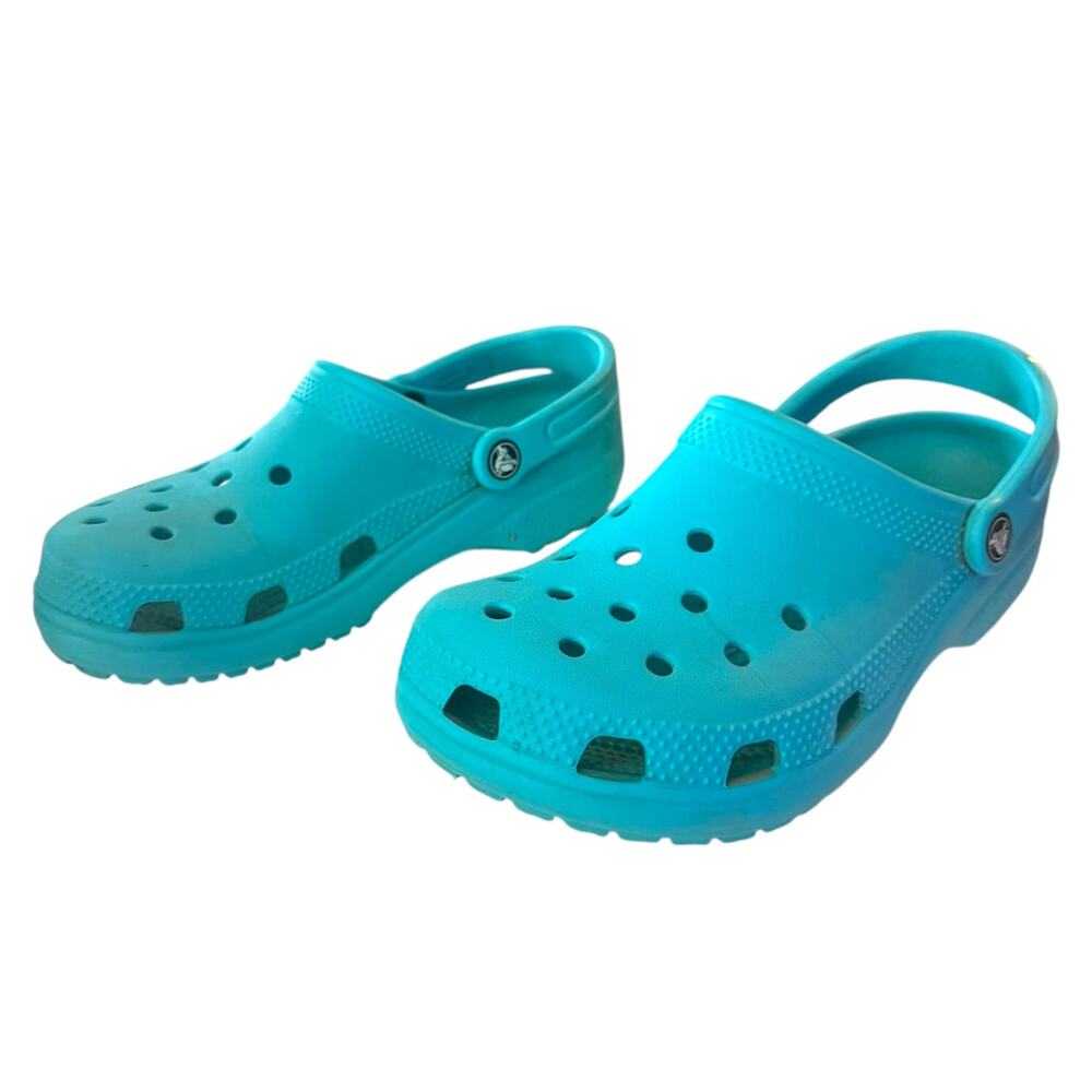 Crocs Original Turquoise Blue Clog Shoe Unisex Size 6M 8W